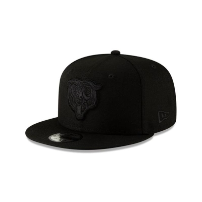 Black Chicago Bears Hat - New Era NFL Basic Black On Black 9FIFTY Snapback Caps USA5378964